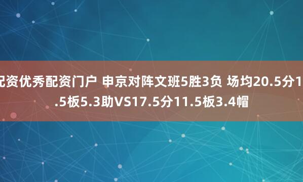 配资优秀配资门户 申京对阵文班5胜3负 场均20.5分10.5板5.3助VS17.5分11.5板3.4帽